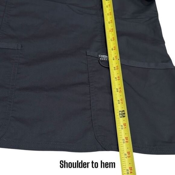 NEW Cherokee Modern Classic Fit Mock Wrap Scrub Top Medical Career Comfort M - Picture 5 of 7